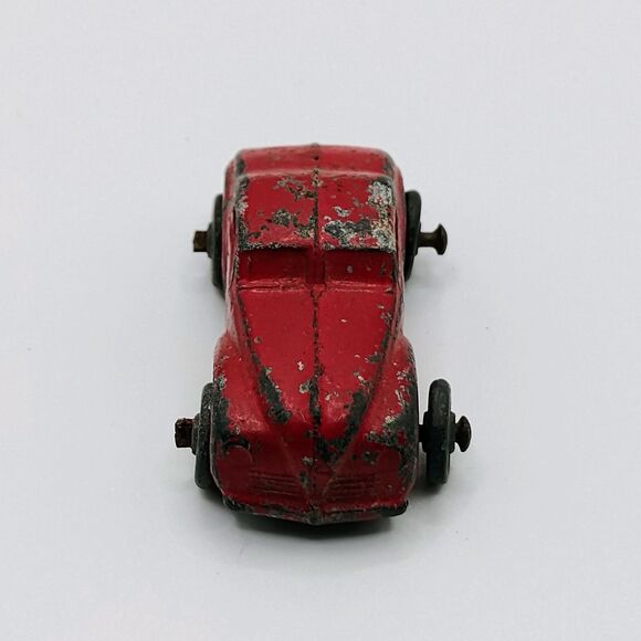 Vintage VTG 1950's BARCLAY Red Coupe Sedan Slush Lead Transport Car 1 5/8" - Picture 3 of 6